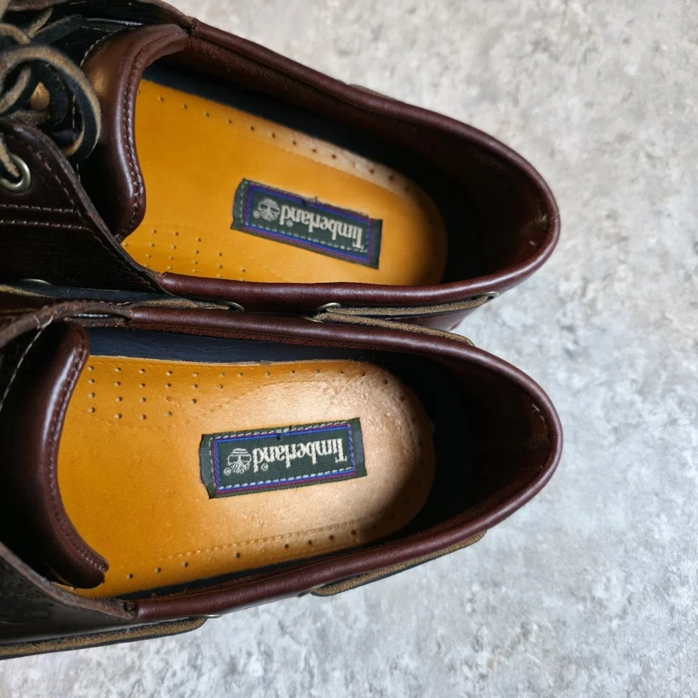 Timberland Classic 2-Eye Boat Shoes Brown Leather Deck ShoeYacht 25077 Size 11.5